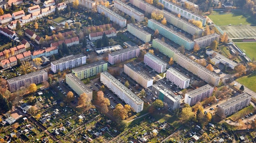 Blick von oben auf den Stadtteil Kappel.