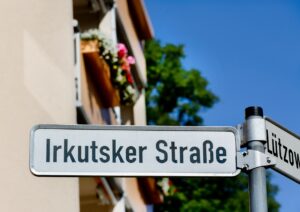 Straßenschild Irkutsker Straße